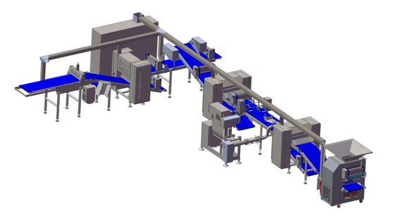 ZKS650 Máy ép khối bột bánh ngọt / công suất 1500kg / giờ với máy rút để tự động.